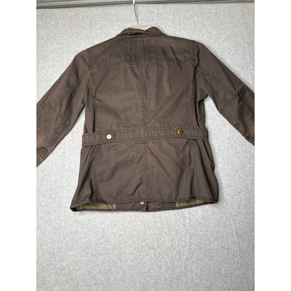 J.Crew Relaxed Boyfriend Field Jacket Brown Utility Cargo Coat Women XS - Picture 7 of 8